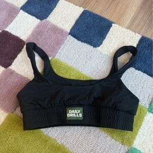 Daily Drills Black Sports Bra
